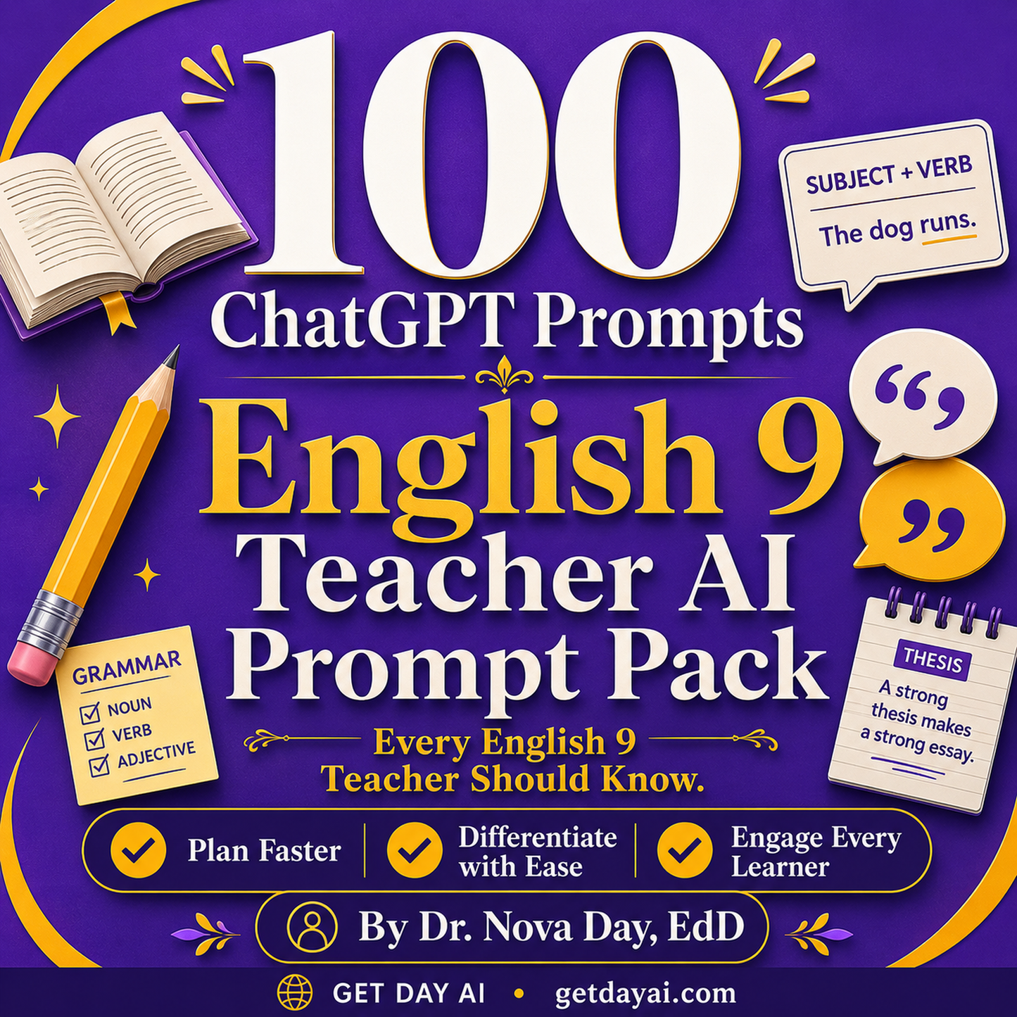 100 ChatGPT Prompts — English 9 Teacher AI Prompt Pack