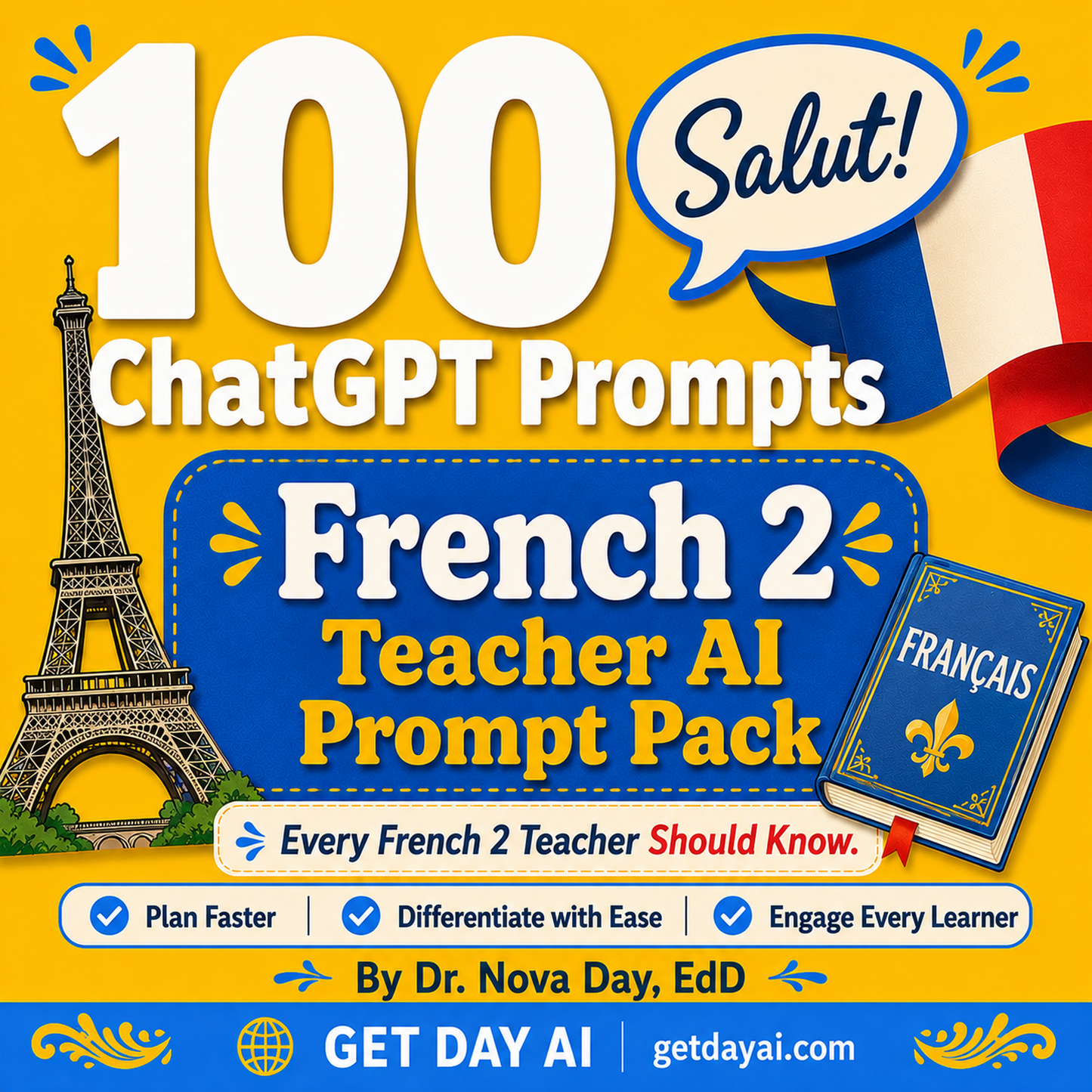 100 ChatGPT Prompts — French 2 Teacher AI Prompt Pack