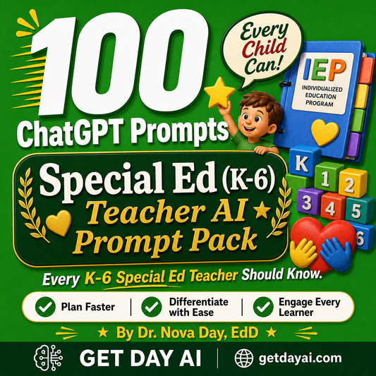 Special Education Teacher AI Prompt Pack (K-6)