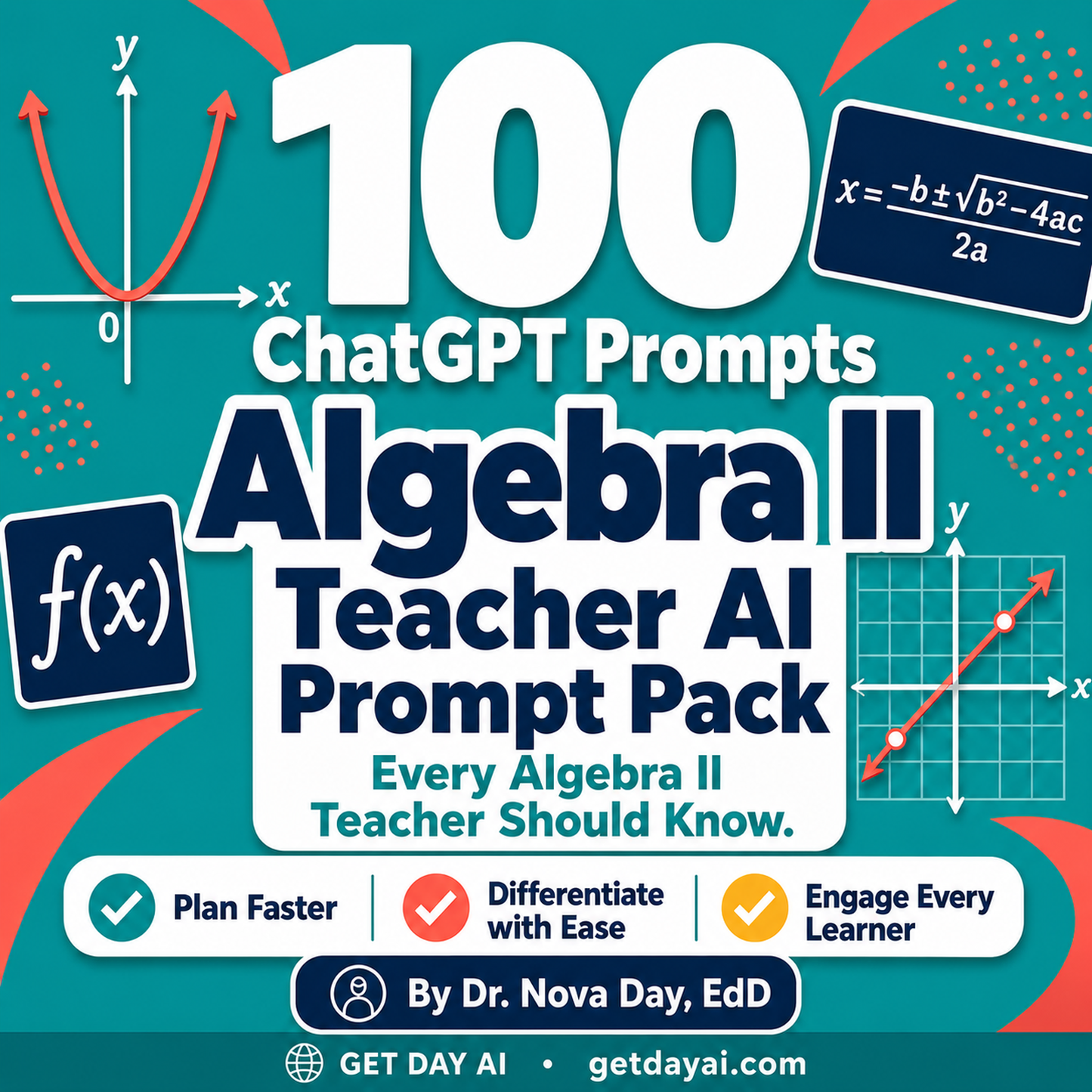 100 ChatGPT Prompts — Algebra II Teacher AI Prompt Pack