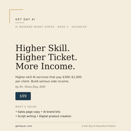 AI Weekend Money Series Book 3: Advanced — Higher Skill, Higher Ticket, More Income