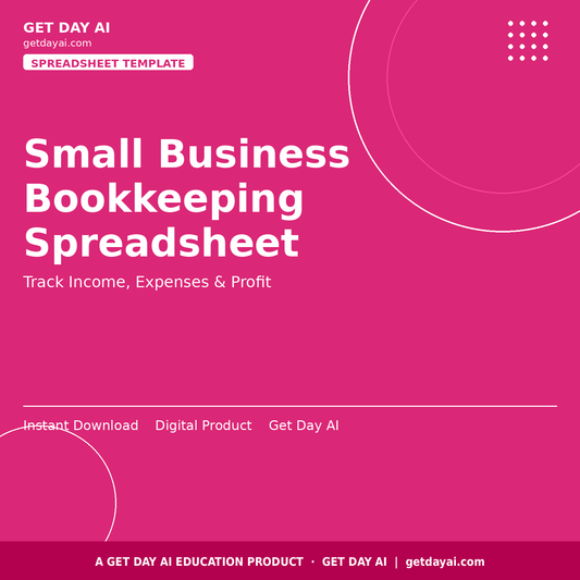 Small Business Bookkeeping Templates — cover