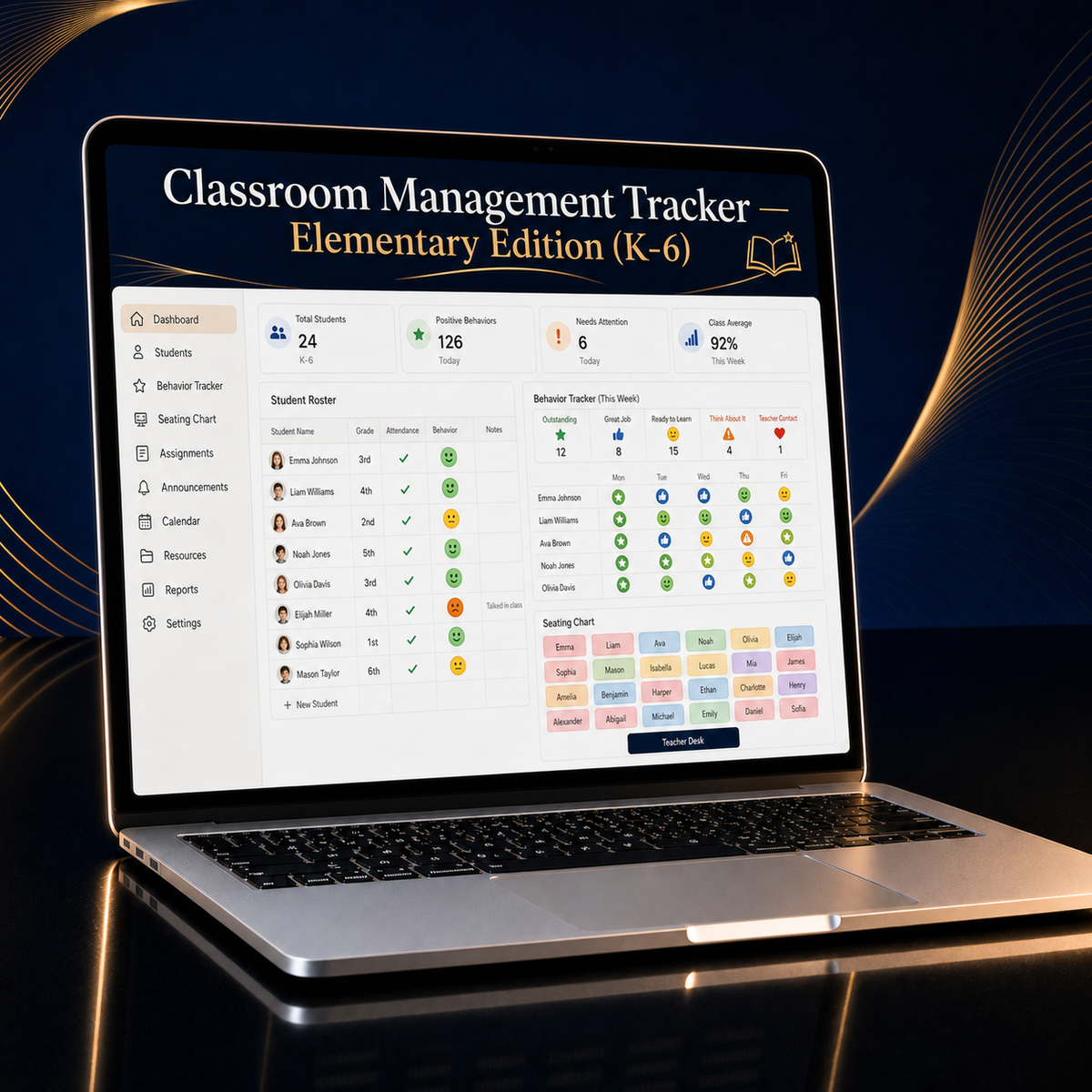 Classroom Management Tracker — Elementary Edition (K-6)