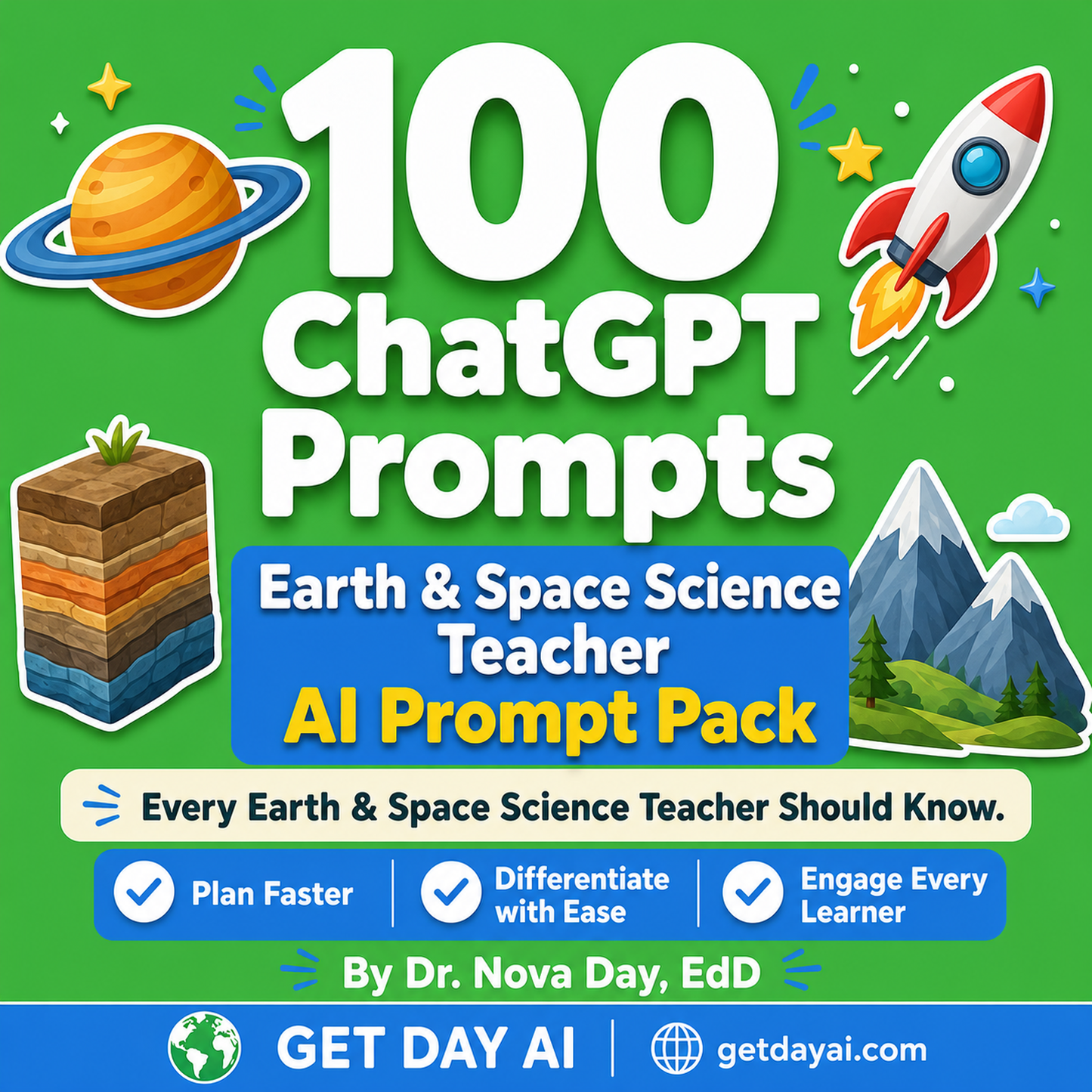 100 ChatGPT Prompts — Earth & Space Science Teacher AI Prompt Pack