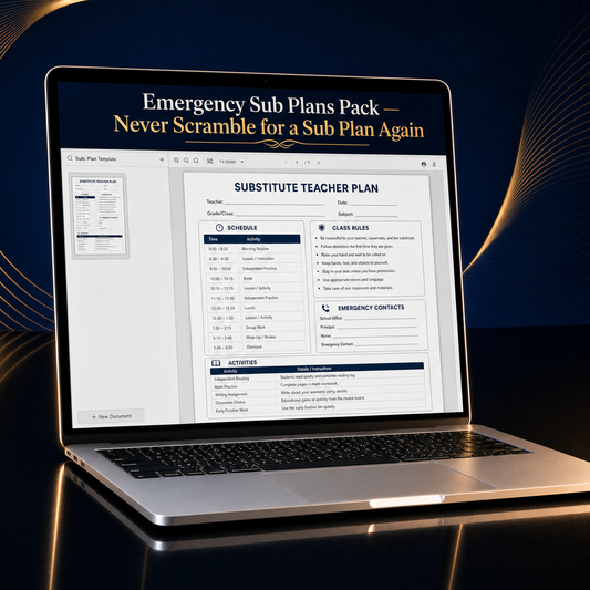 Emergency Sub Plans Pack — Never Scramble for a Sub Plan Again