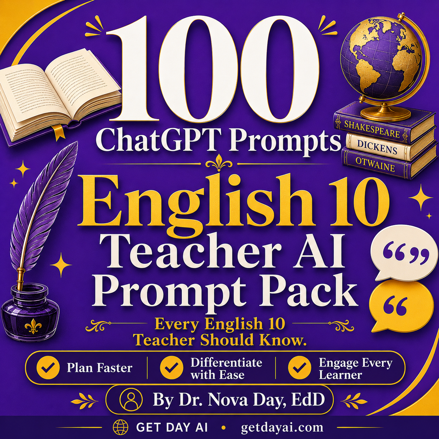 100 ChatGPT Prompts — English 10 Teacher AI Prompt Pack