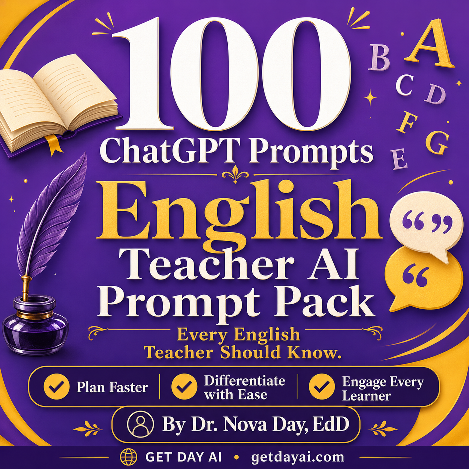 100 ChatGPT Prompts — English Teacher AI Prompt Pack