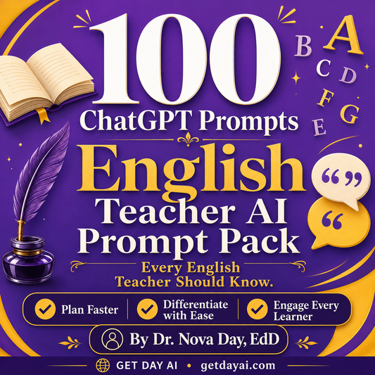 100 ChatGPT Prompts — English Teacher AI Prompt Pack