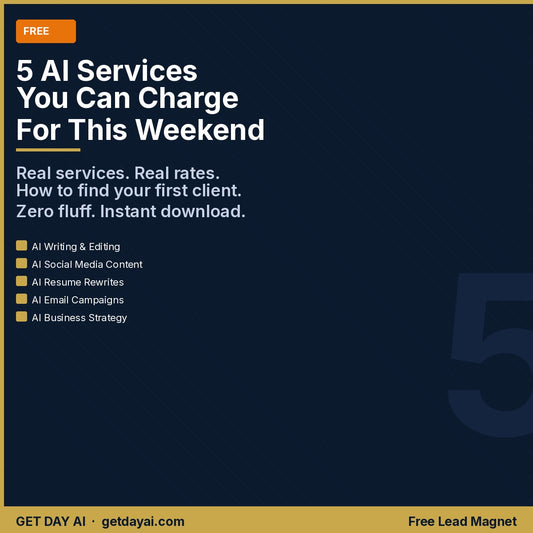 5 AI Services You Can Charge For This Weekend — Free Lead Magnet cover