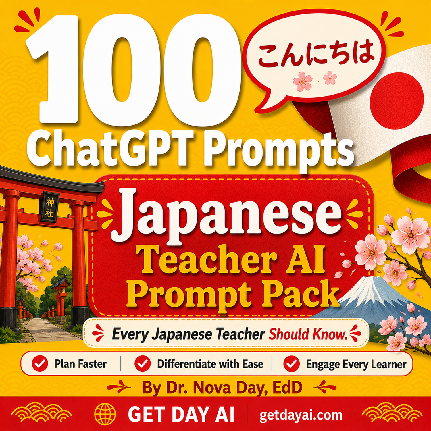 100 ChatGPT Prompts — Japanese Teacher AI Prompt Pack