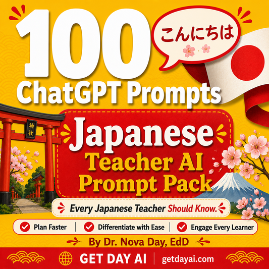 100 ChatGPT Prompts — Japanese Teacher AI Prompt Pack