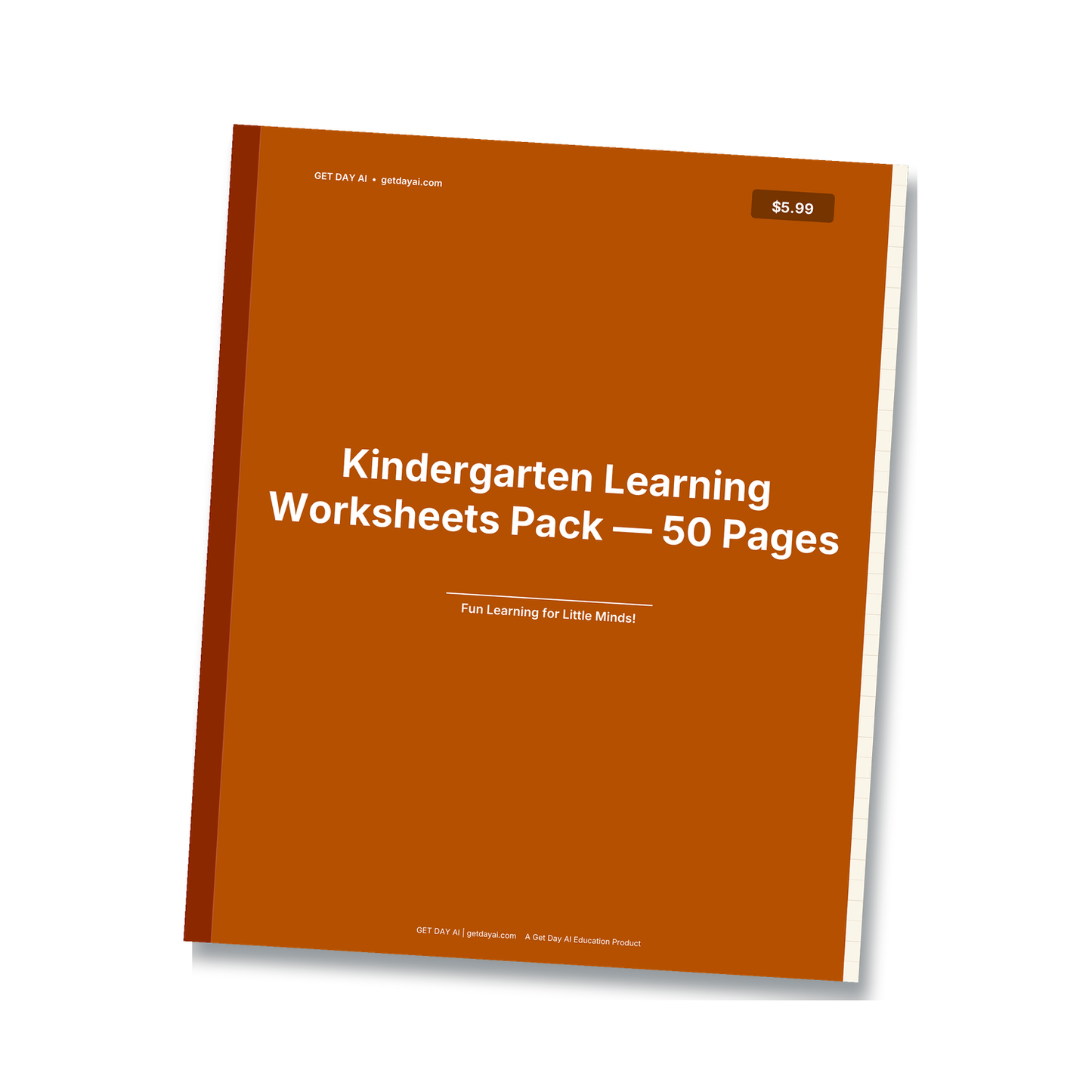 Kindergarten Worksheets — cover