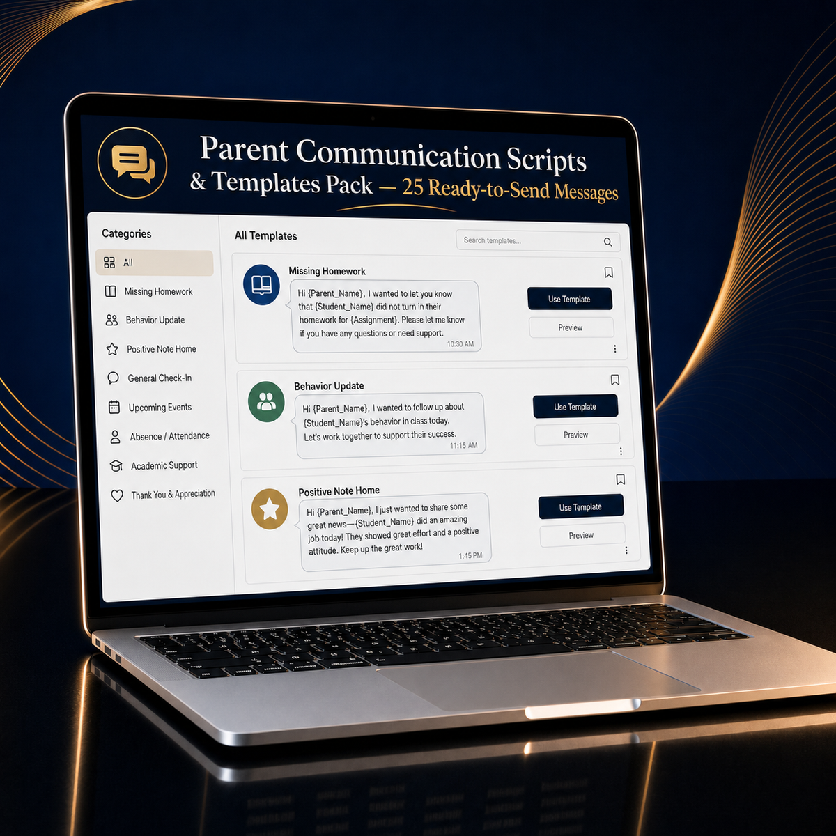 Parent Communication Scripts & Templates Pack — 25 Ready-to-Send Messages