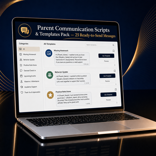 Parent Communication Scripts & Templates Pack — 25 Ready-to-Send Messages