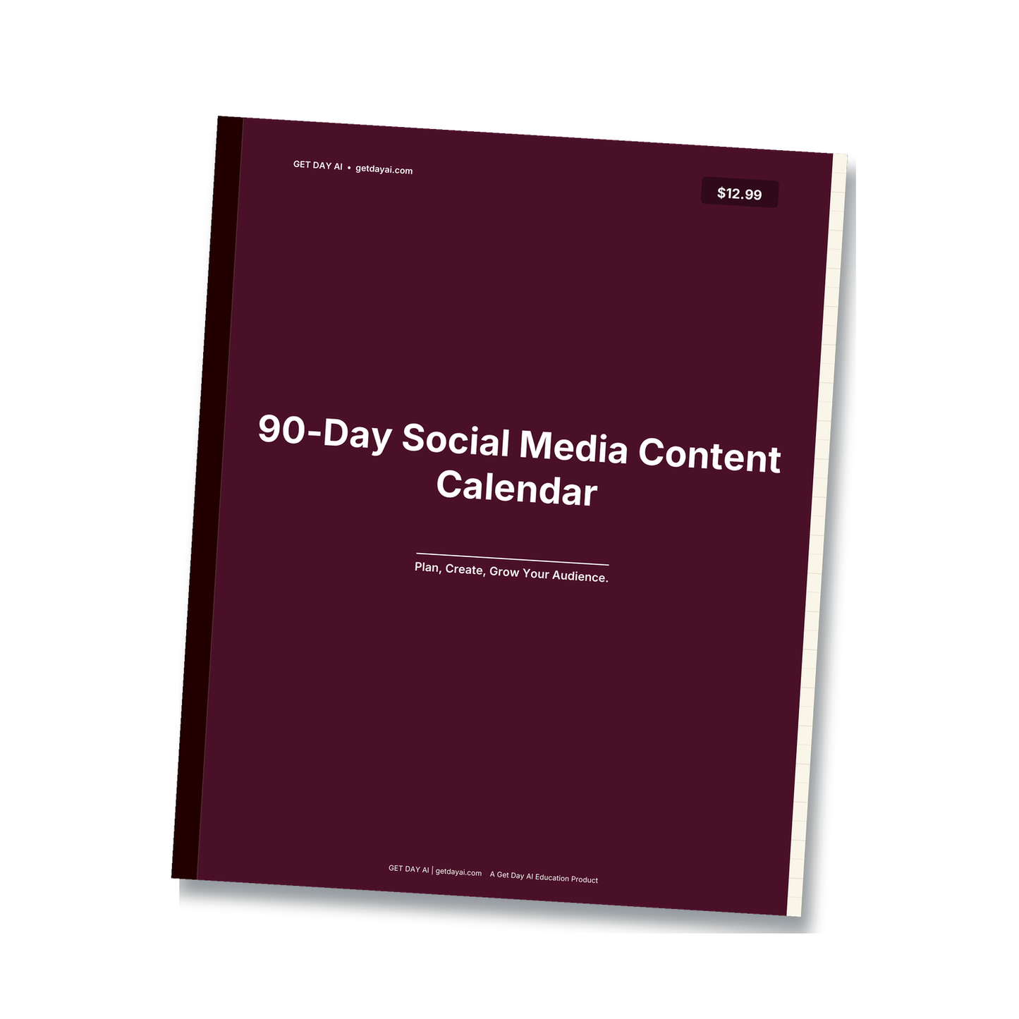 90-Day Social Media Calendar — cover