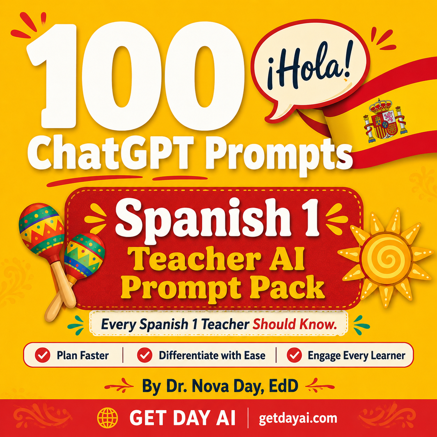 100 ChatGPT Prompts — Spanish 1 Teacher AI Prompt Pack