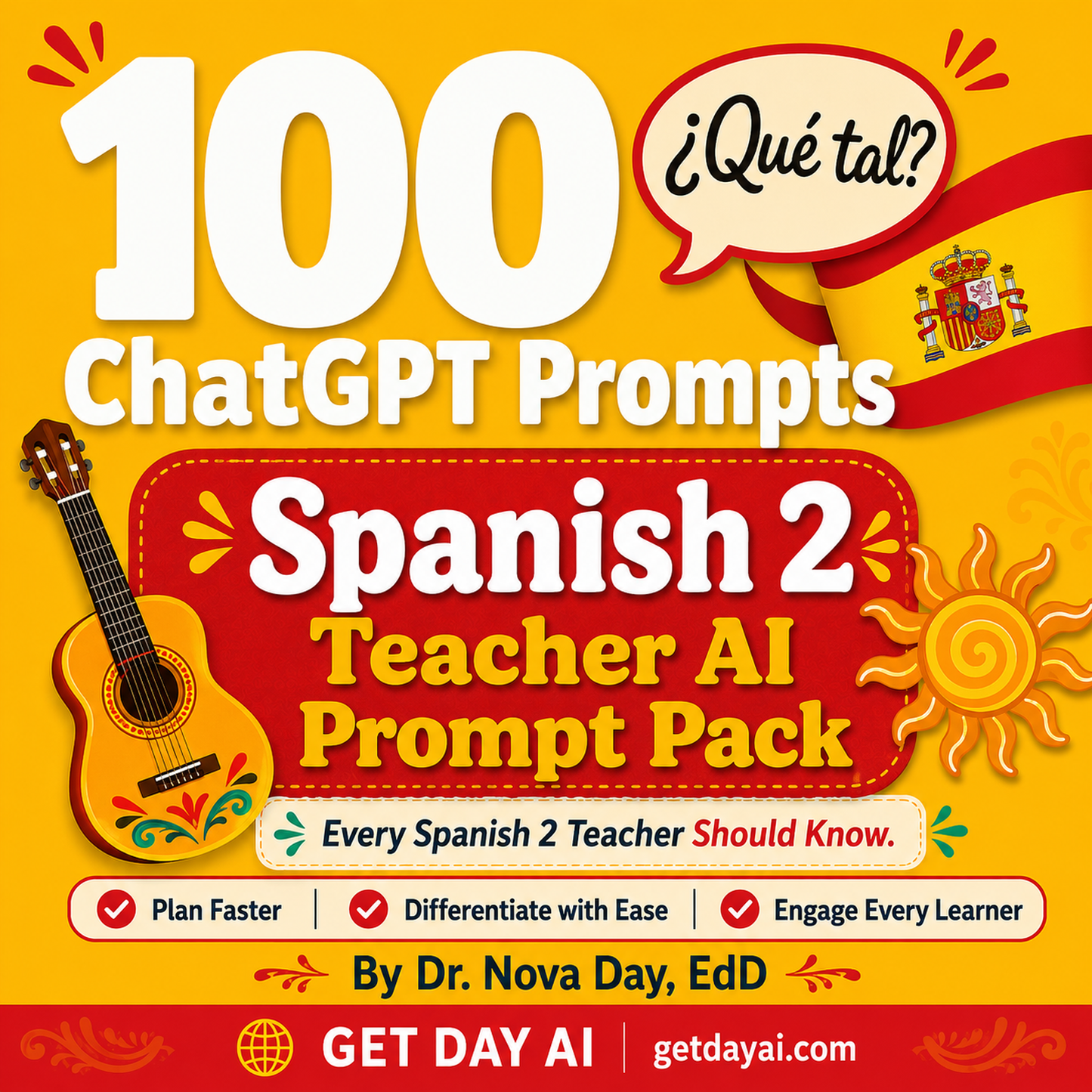 100 ChatGPT Prompts — Spanish 2 Teacher AI Prompt Pack