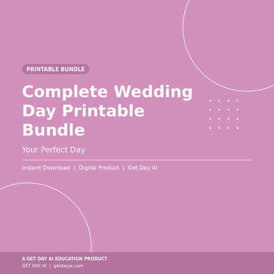 Wedding Day Printable Bundle