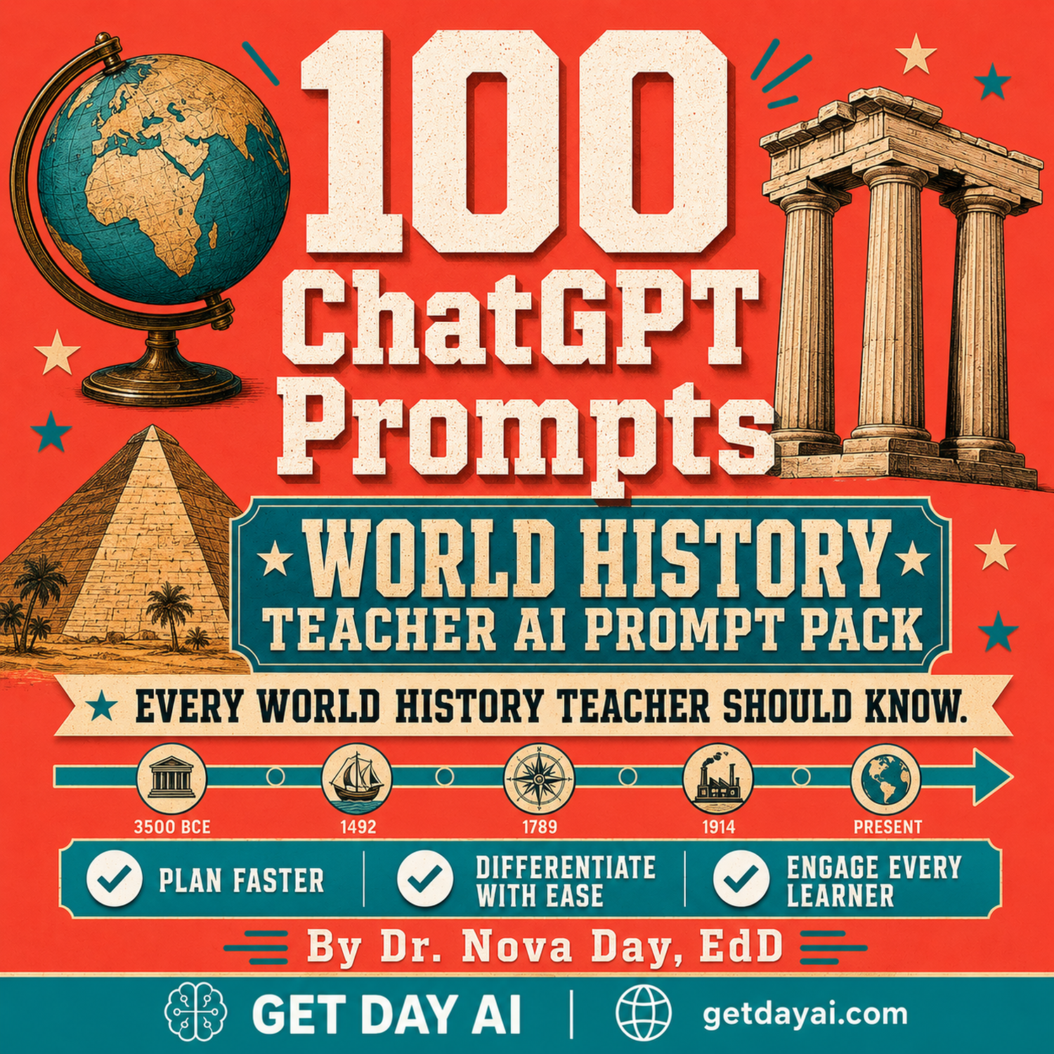 100 ChatGPT Prompts — World History Teacher AI Prompt Pack