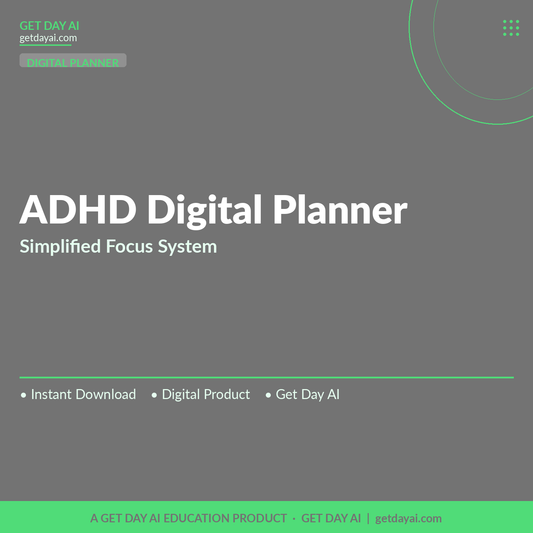 ADHD Digital Planner — Simplified Focus System