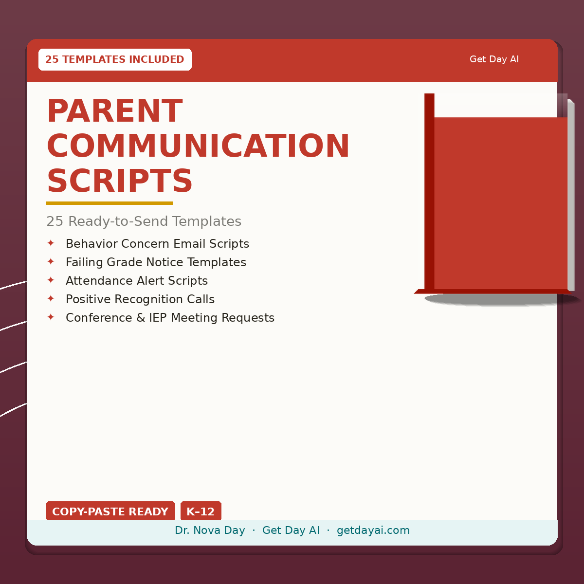 Parent Communication Scripts & Templates — 25 Ready-to-Send Messages