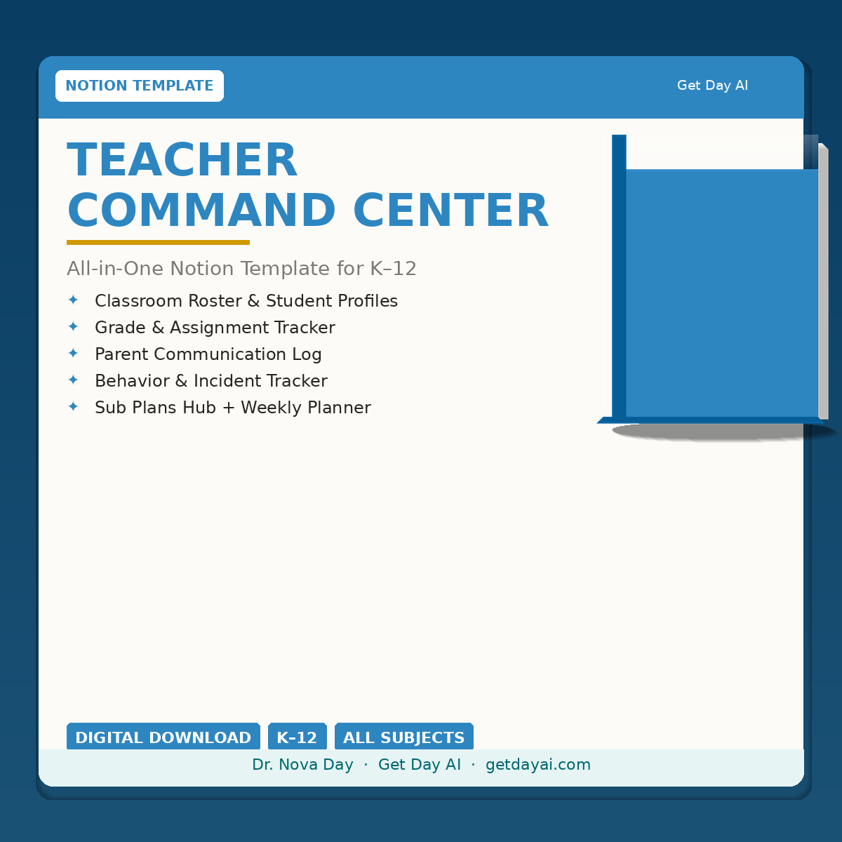 Teacher Command Center — All-in-One Notion Template Guide