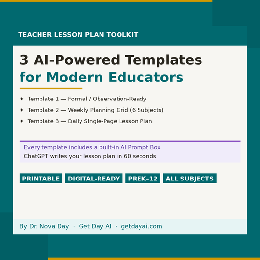 Teacher Lesson Plan Toolkit — 3 AI-Powered Templates by Get Day AI